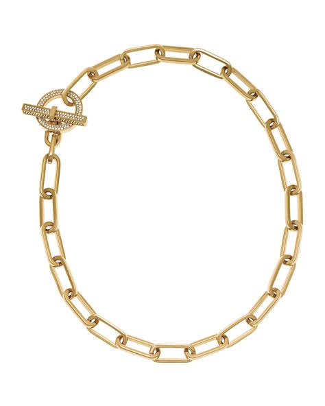 michael kors gold toggle necklace|michael kors necklace set.